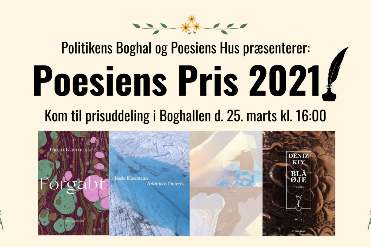 Poesiens Pris/22 for digtsamlinger udgivet 2021